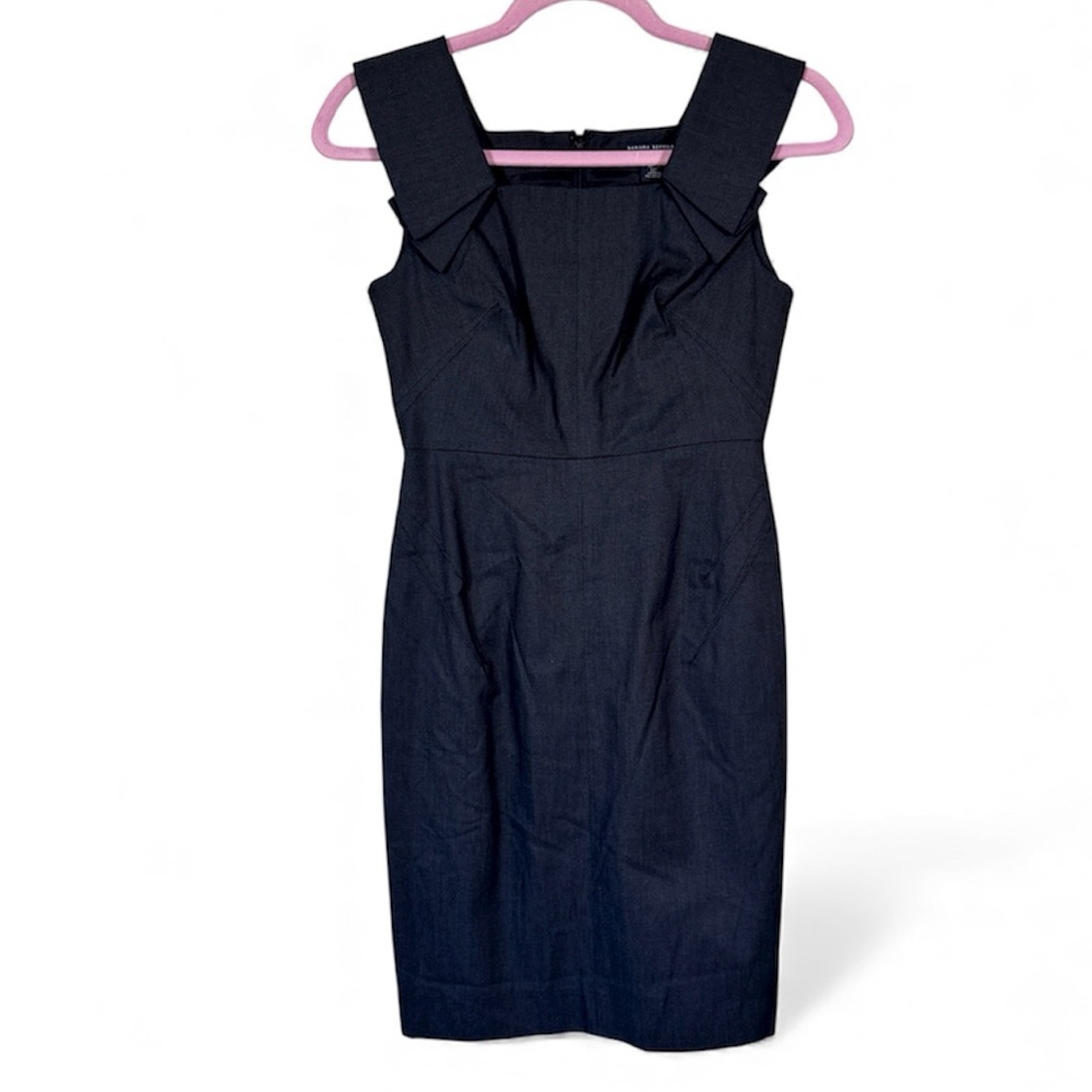 Banana Republic Grey Sleeveless Sheath Dress Womens 0p Mini Academia Preppy